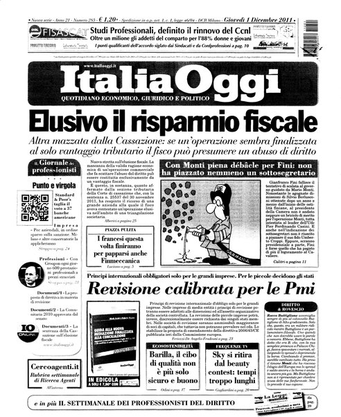 Italia oggi : quotidiano di economia finanza e politica